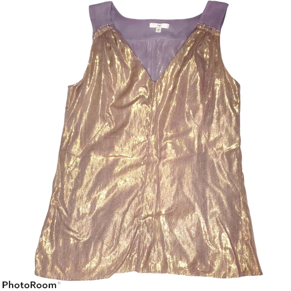 Gap Sleeveless V Neck Iridescent Blouse 330